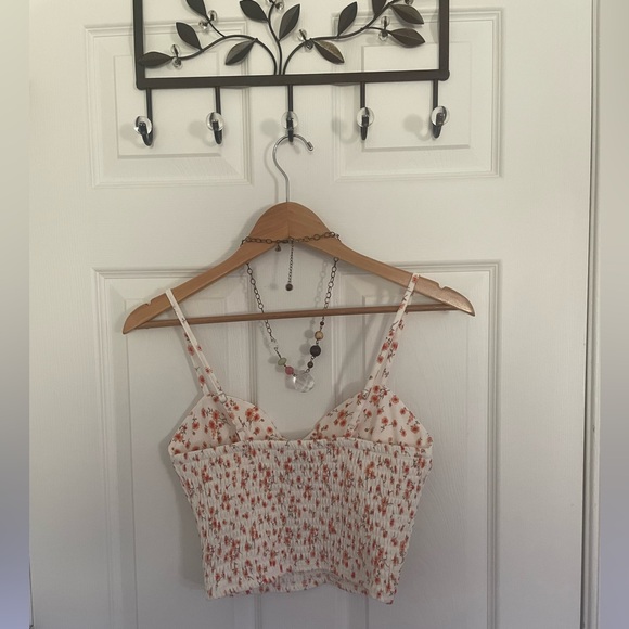 Forever 21 White Peachy Floral Bustier Crop Cami - Picture 7 of 7